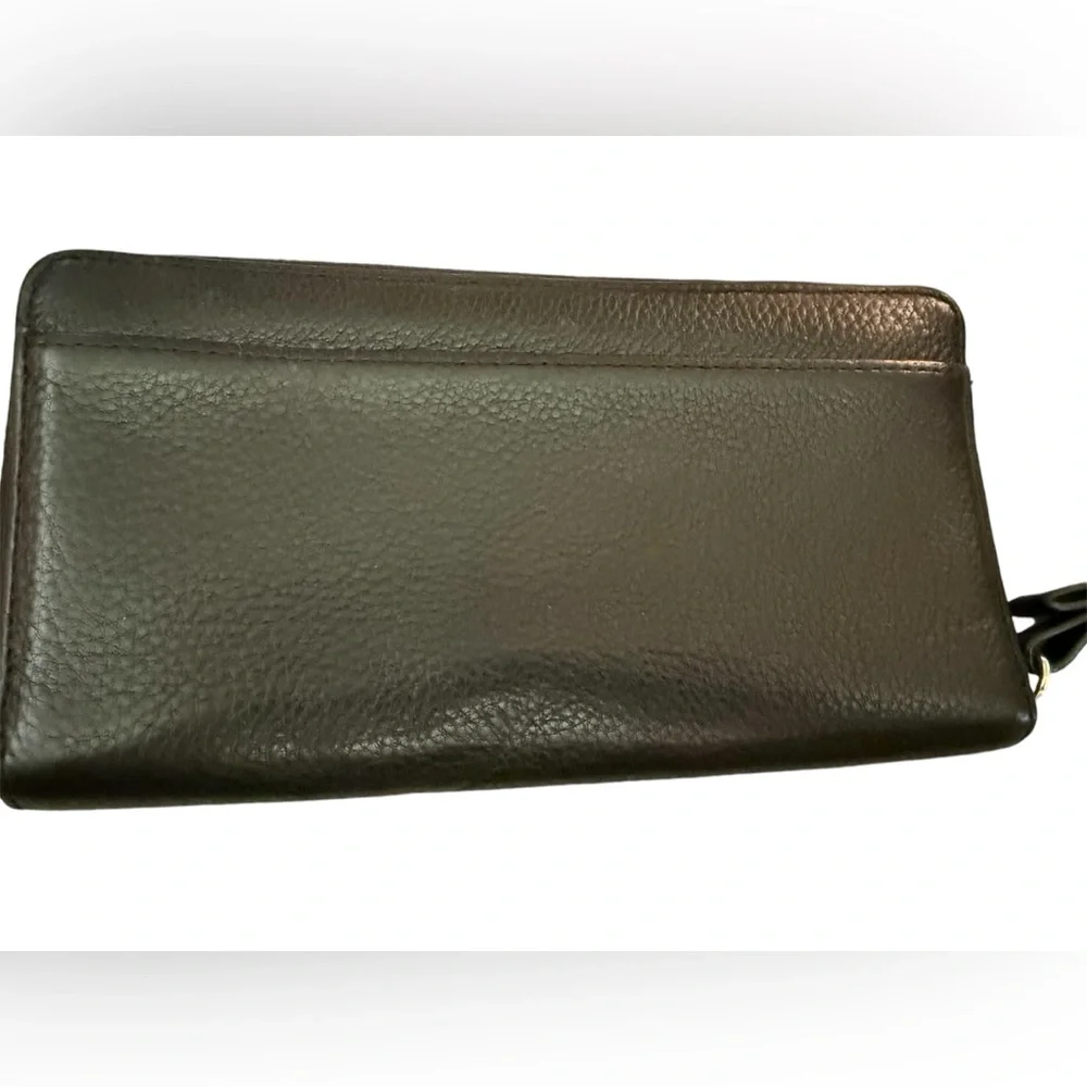 Kate Spade Continental Pebbled Leather Wallet in Black